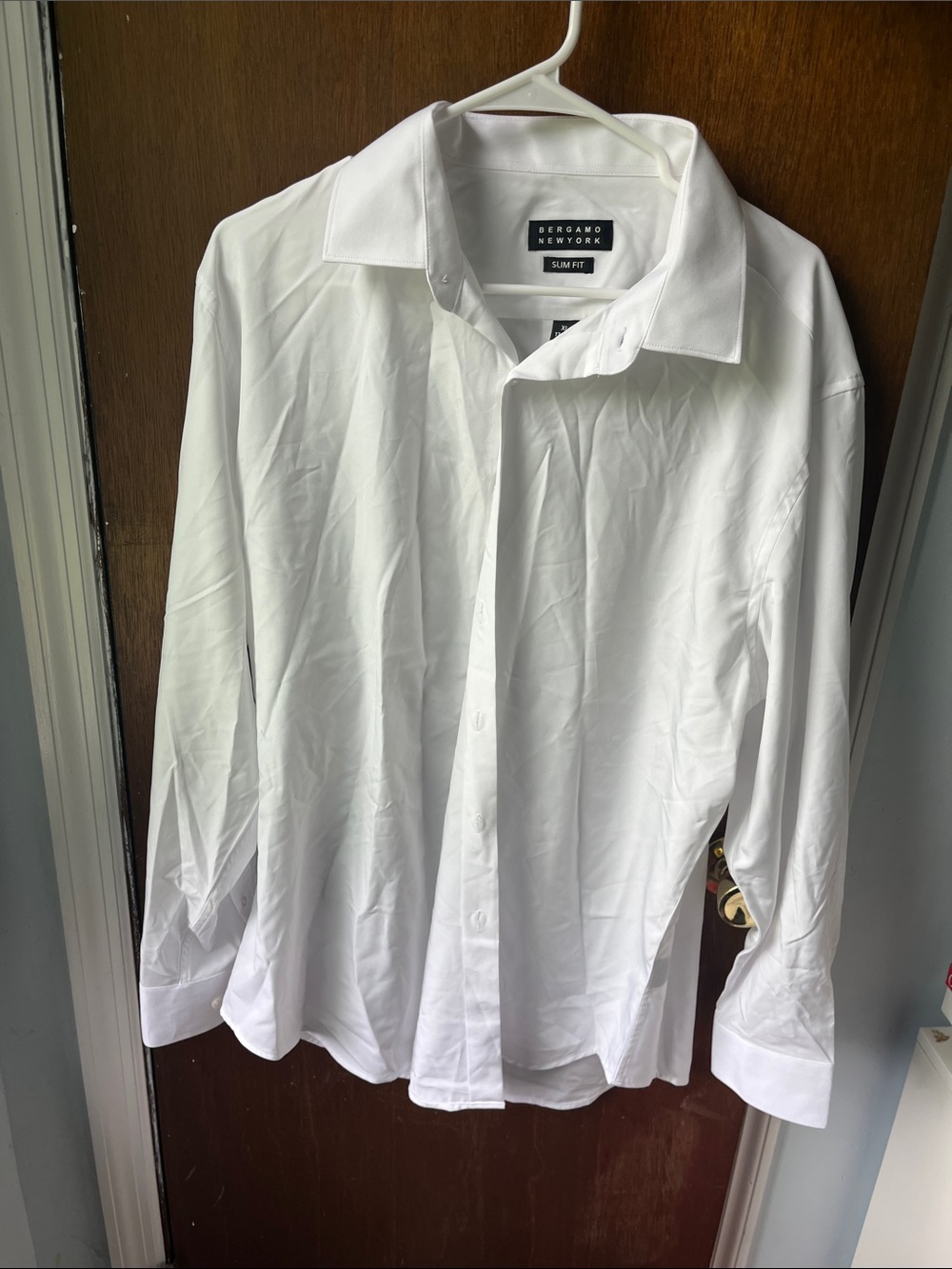 Bergamo New York Slim Fit White Dress Shirt